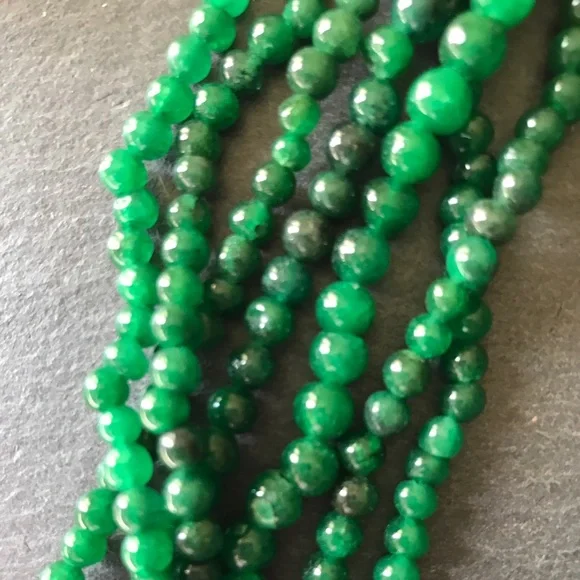 Genuine earth mined emeralds statement necklace - Picture 5 of 6